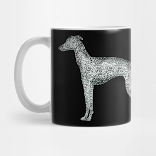 Monochrome textured Greyhound Mug